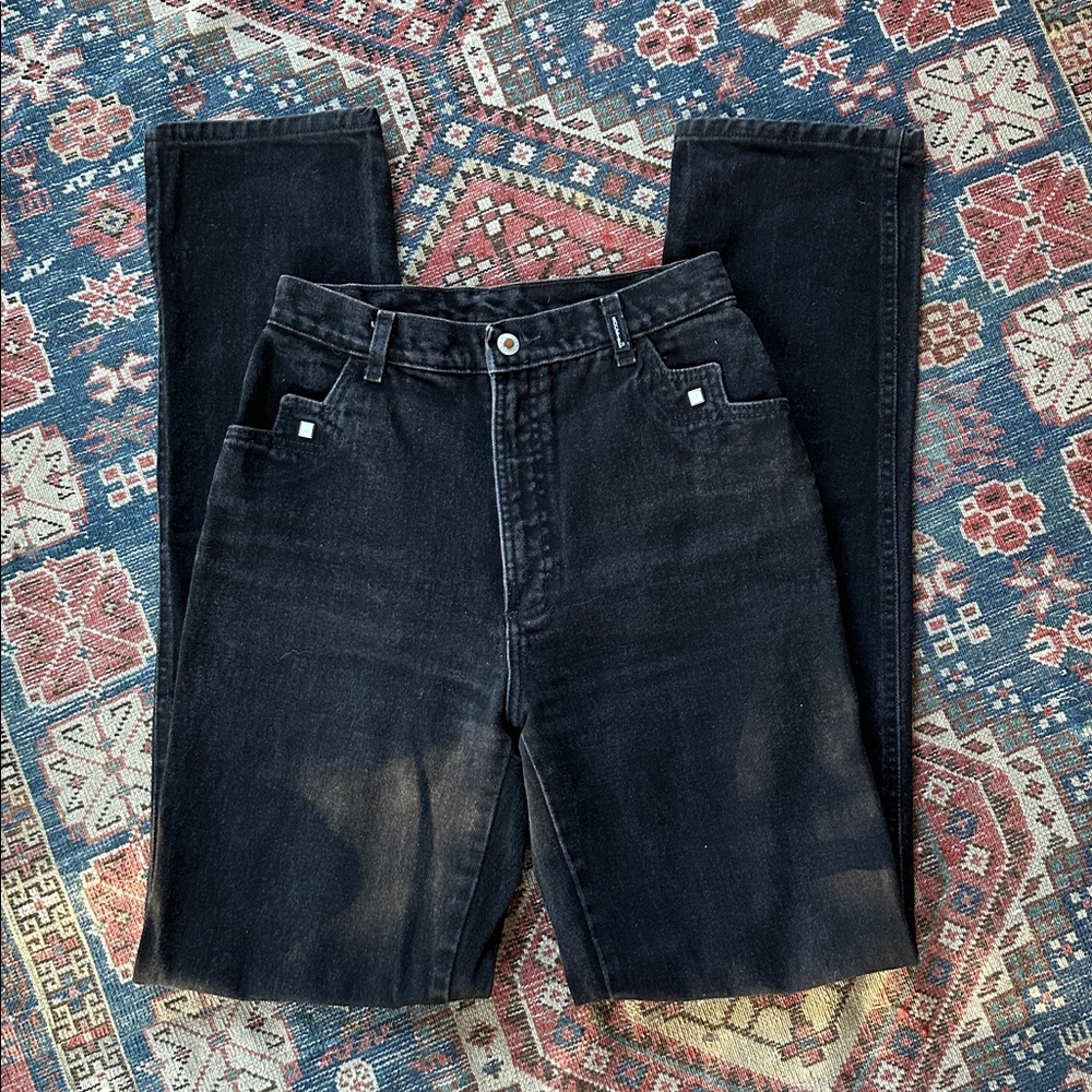 Vintage Western Rockies Black Denim Jeans Sz 29